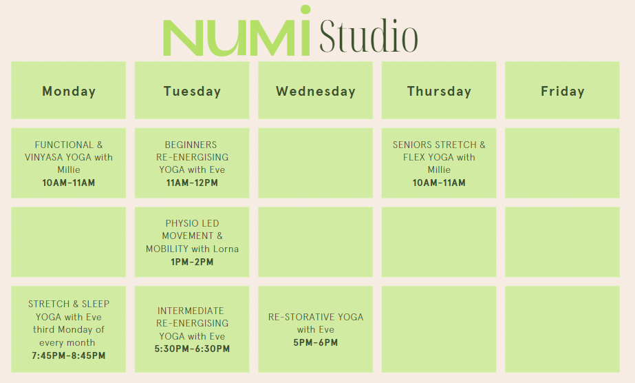 NuMi September Timetable